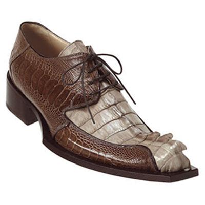Mauri "Barometer" 44150 Brown/Cork Genuine Hornback Crocodile Tail/Ostrich Shoes - Dudes Boutique