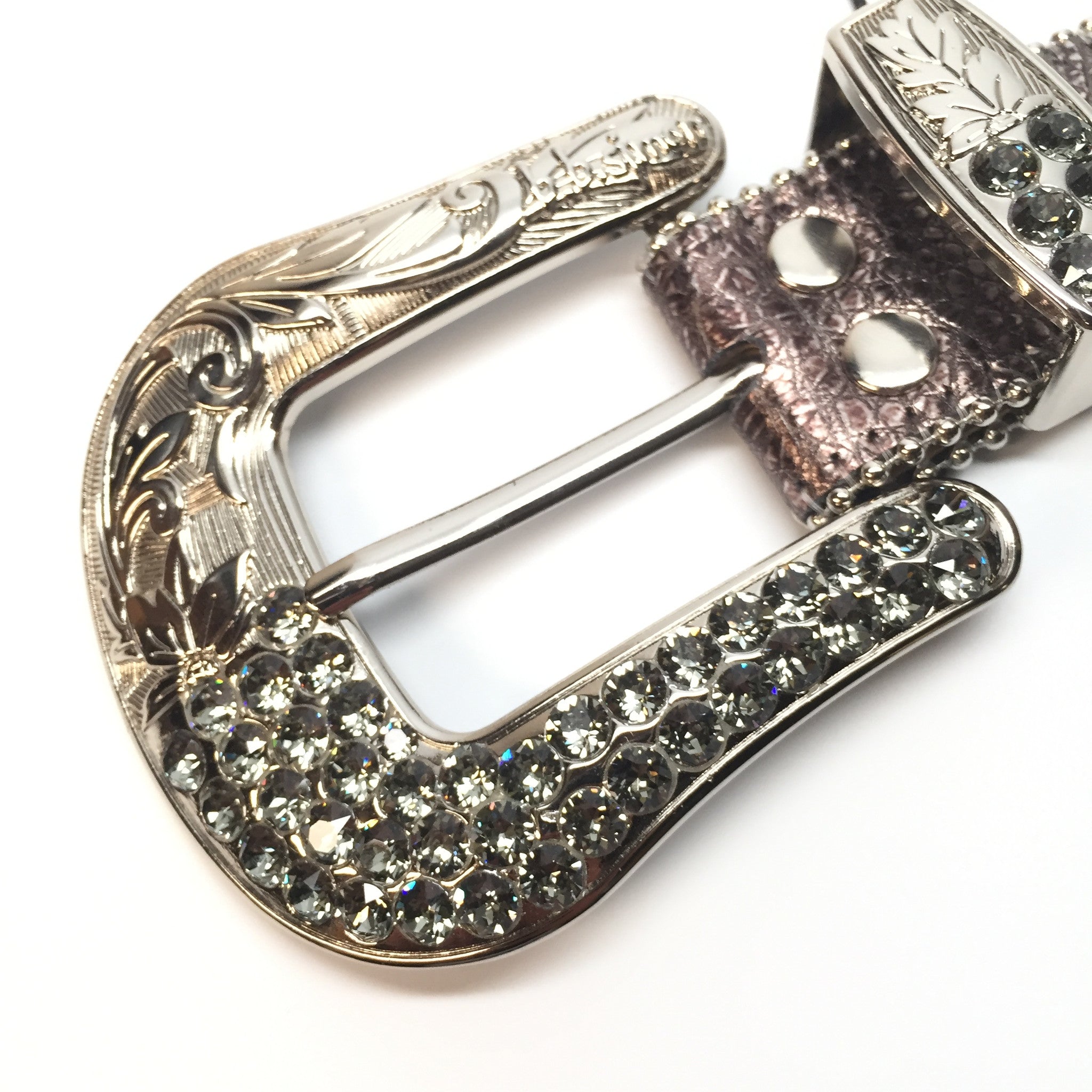 b.b. Simon 2546038 'Silver' Crystal Belt - Dudes Boutique