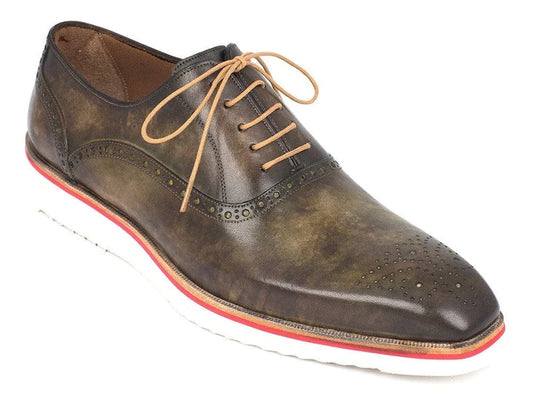 Paul Parkman Army Green Captoe Oxfords - Dudes Boutique