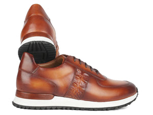 Paul Parkman Men's Brown Hand-Painted Sneakers - Dudes Boutique