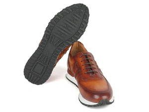 Paul Parkman Men's Brown Hand-Painted Sneakers - Dudes Boutique