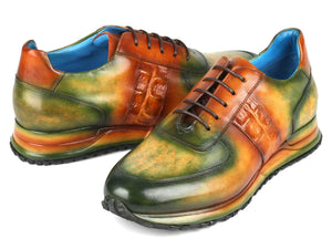 Paul Parkman Men's Green & Brown Patina Sneakers - Dudes Boutique