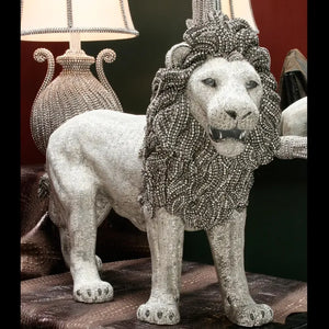 b.b. Simon Silver Full Body Crystal Lion - Dudes Boutique