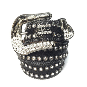 b.b. Simon 2298F40 'Midnight' Crystal Belt - Dudes Boutique