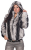 Wilda Leather Jules Grey Rex Rabbit Fur Bomber Jacket - Dudes Boutique