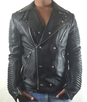 Mason & Copper Lambskin Motor Cycle Jacket - Dudes Boutique