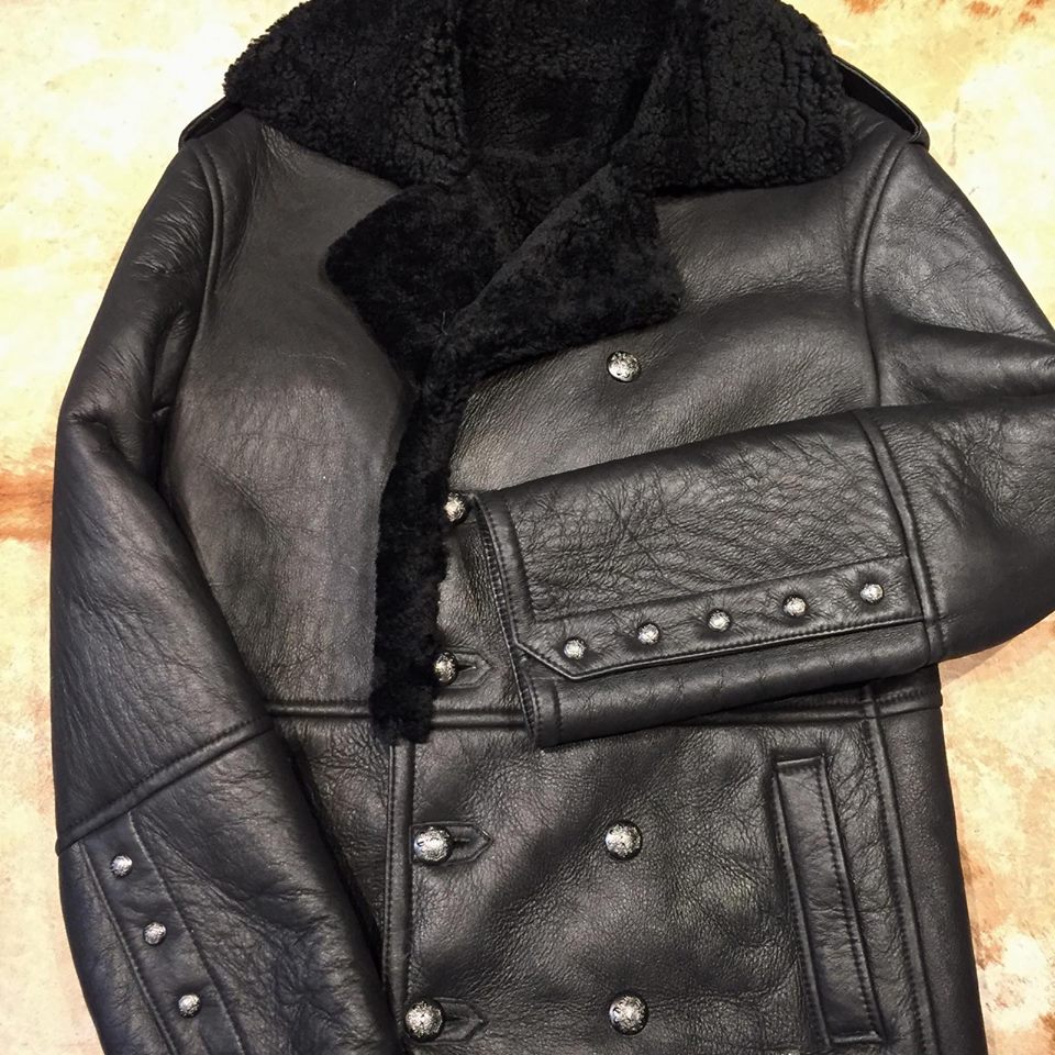 Kashani Black Shearling Jacket - Dudes Boutique