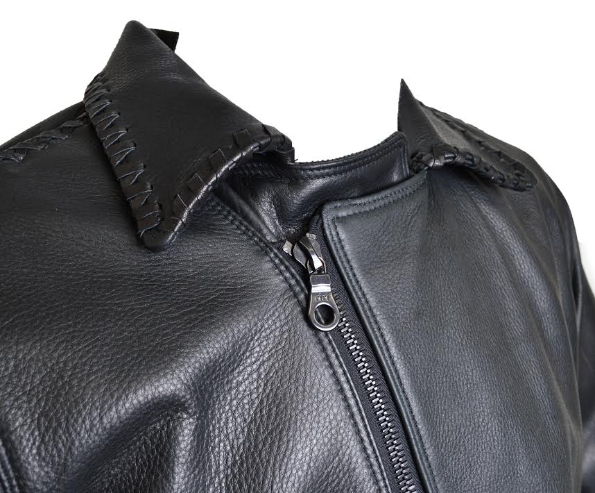 Kashani Excalibur Stingray/Calf/Gator Leather Biker Jacket - Dudes Boutique