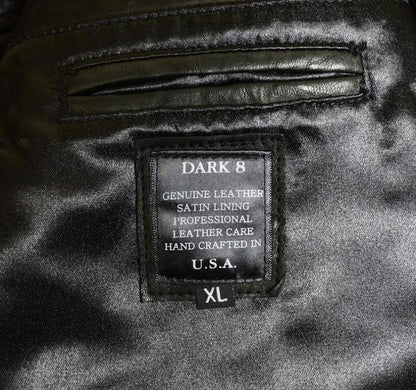 Kashani Lost Angel Mandarin Collar Stingray/Calf Leather Biker Jacket - Dudes Boutique